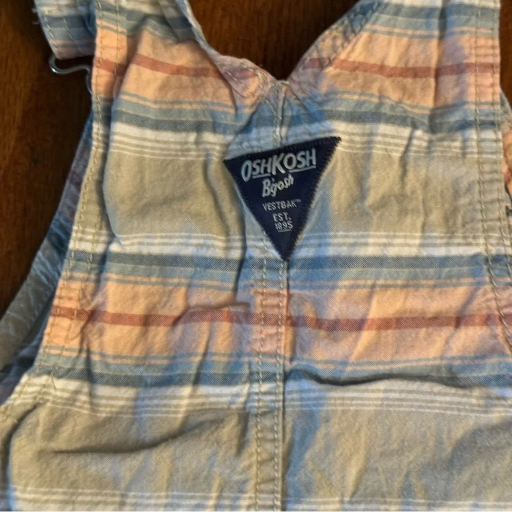 OshKosh B'gosh Kids Pastel Striped Overalls Girls Size 5T